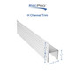 Enclosed Trailer Door Trim and Chair Rail 92" Aluminum