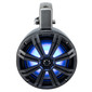 Water Resistant 6.5" Coaxial Marine Tower Speakers 4Ω w/ RGB LED Black Grille