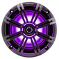 Water Resistant 6.5" Coaxial Marine Tower Speakers 4Ω w/ RGB LED Black Grille