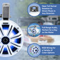 Water Resistant 6.5" Coaxial Marine Tower Speakers 4Ω w/ RGB LED White Grille