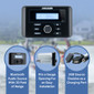 Water Resistant Marine Digital Media Receiver Bluetooth Stereo with Full Color LCD Display, USB Input & AM/FM Radio