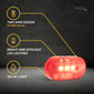 4" x 2" Oblong RV LED Marker Light Red/Red
