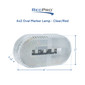 4" x 2" Oblong RV LED Marker Light Clear/Red