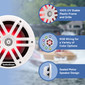 Rockford Fosgate M1-8 8" Marine Speakers 2-Way Waterproof Speakers with RGB LED Lighting - White Grilles