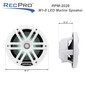 Rockford Fosgate M1-8 8" Marine Speakers 2-Way Waterproof Speakers with RGB LED Lighting - White Grilles