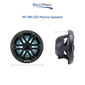 Rockford Fosgate M1-8B 8" Marine Speakers 2-Way Waterproof Speakers with RGB LED Lighting - Black Grilles