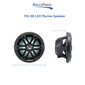 Rockford Fosgate M2-65 6.5" Marine Speakers LED Speakers for Boats & Powersports - White Grilles