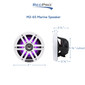 Rockford Fosgate M2-65 6.5" Marine Speakers LED Speakers for Boats & Powersports - White Grilles