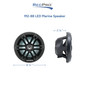 Rockford Fosgate M2-8B 8" Marine Speakers  with RGB LEDs 2-Way Waterproof Audio - Black Grilles