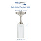 RV 12V  Pendant Ceiling Light with Satin Nickel Finish