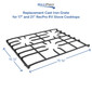 Replacement Cast Iron Grate for 17" and 21" RecPro RV Stove Cooktops