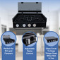 RV Suburban Gas Cooktop Three Burner Slide In with Cover