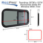 RV Window Teardrop 30"W x 15"H with Trim