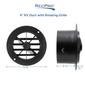 RV 5 ½” Interior Air Vent Cover with Rotating Grill Fits 4" Ducting
