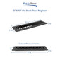 RV Floor Register 2" x 10" Steel Undampered Vent  
