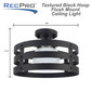 RV 12V Ceiling Flush Mount Light with Black Hoop Matte Black Finish