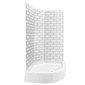 RV Corner Shower Surround 34" - Subway Tile