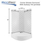 RV Corner Shower Surround 34" - Subway Tile