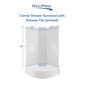 RV Corner Shower Surround 34" - Subway Tile