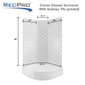 RV Corner Shower Surround 32" - Subway Tile