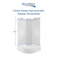 RV Corner Shower Surround 32" - Subway Tile