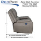 RecPro Charles 30" RV Wall Hugger Recliner RV Zero Wall Chair
