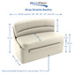 RecPro Charles RV Dinette Booth with Storage | Converts to Bed in Ultrafabrics Brisa