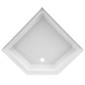 RV Shower Pan 27" x 27" x 10" Corner Drain in White