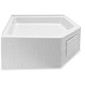 RV Shower Pan 27" x 27" x 10" Corner Drain in White