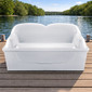 Marine Deck Lounger Loveseat with Box Storage 66"