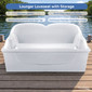 Marine Deck Lounger Loveseat with Box Storage 66"