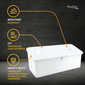 Marine Deck Storage Box with Seat Top 71" 