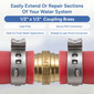 RV Fresh Water PEX Line Coupling Brass Fitting 1/2"