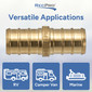 RV Fresh Water PEX Line Coupling Brass Fitting 1/2"