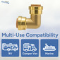 RV Fresh Water Female 90° Elbow Brass Fitting ½"  