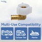 RV Fresh Water Swivel Elbow Fitting Brass  ½" PEX x  ½" FPT