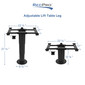RV Adjustable Lift Table Leg