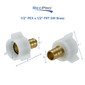 RV Fresh Water Swivel Adapter Brass Fitting ½" PEX x ½" Female NPT