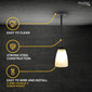 RV 12V Pendant Ceiling Light with Matte Black Finish