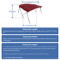 3 Bow Bimini Top Boat Cover 36 Series - 36" Height, 72" Length, 79"-84" Width