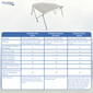 3 Bow Bimini Top Boat Cover 46 Series - 46" Height, 72" Length, 54"-60" Width