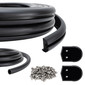 Boat Rub Rail Replacement Kit Flexible Vinyl 50' - 70' Black 1 7/8" x 1 1/8"