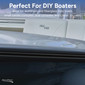 Boat Rub Rail Replacement Kit Flexible Vinyl 50' - 70' Black 1 7/8" x 1 3/8"