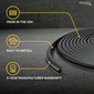 Boat Rub Rail Replacement Kit Flexible Vinyl 50' - 70' Black 1 7/8" x 1 3/8"
