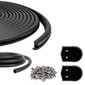 Boat Rub Rail Replacement Kit Flexible Vinyl 50' - 70' Black 1 7/8" x 1 3/8"