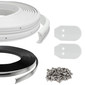 Boat Rub Rail Replacement Kit Semi-Rigid Vinyl 70' White 1 5/8’’ x 3/4’’
