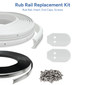 Boat Rub Rail Replacement Kit Semi-Rigid Vinyl 70' White 1 5/8’’ x 3/4’’