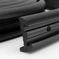 Boat Rub Rail Replacement Kit Semi-Rigid Vinyl 50' Black 1 7/8’’ x 3/4’’