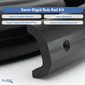 Boat Rub Rail Replacement Kit Semi-Rigid Vinyl 30' Black 1 7/8’’ x 3/4’’