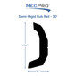 Boat Rub Rail Replacement Kit Semi-Rigid Vinyl 30' Black 1 7/8’’ x 3/4’’